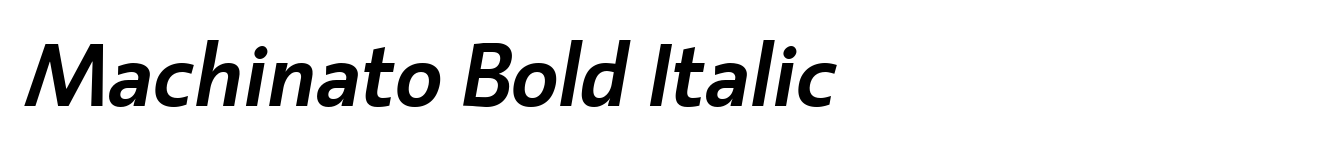 Machinato Bold Italic